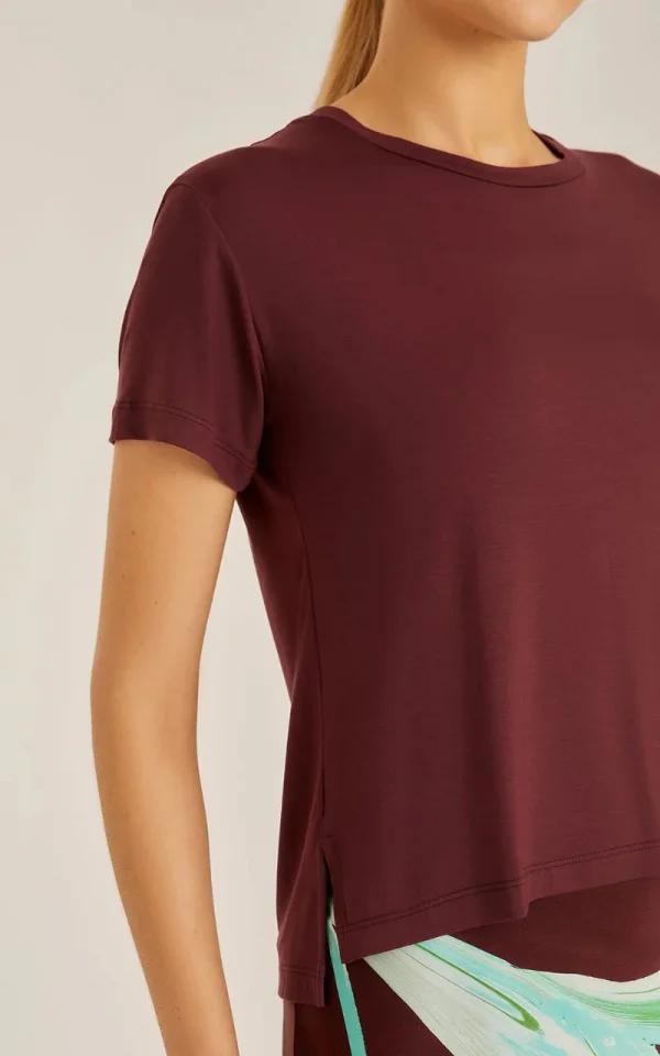 BLUSA QUADRI MODAL MERLOT