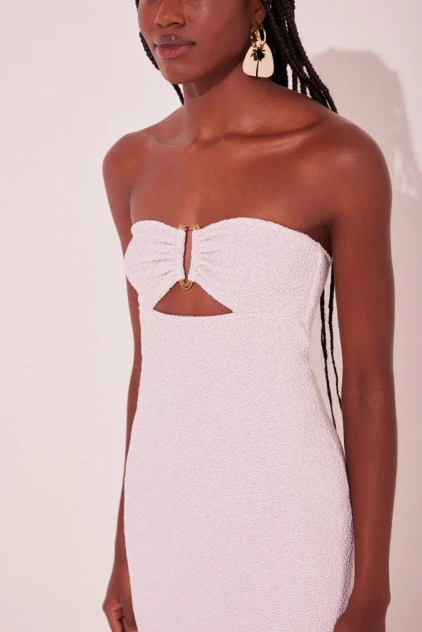 VESTIDO MIDI FLOCOS OFF WHITE