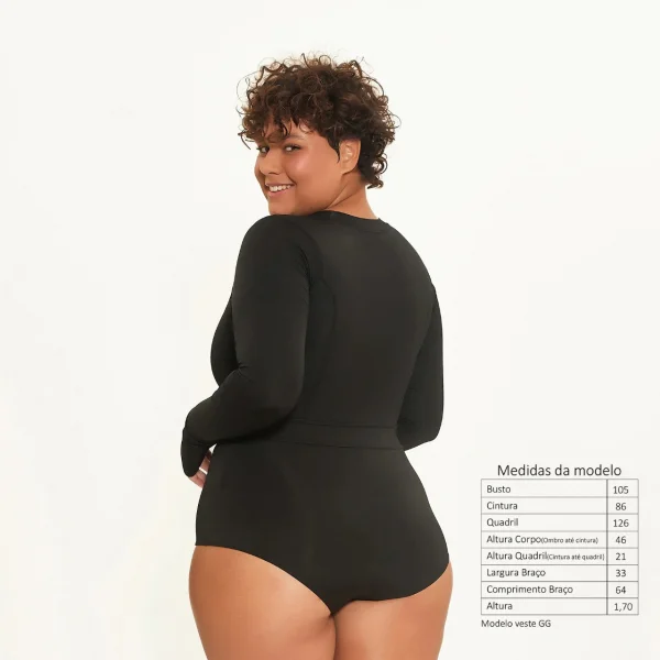 MAIO MACAE COLOR ML FEM PRETO