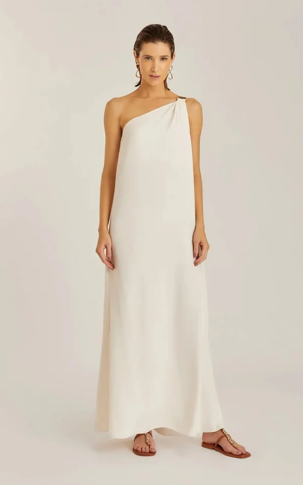 VESTIDO ALCA COURO OFF WHITE
