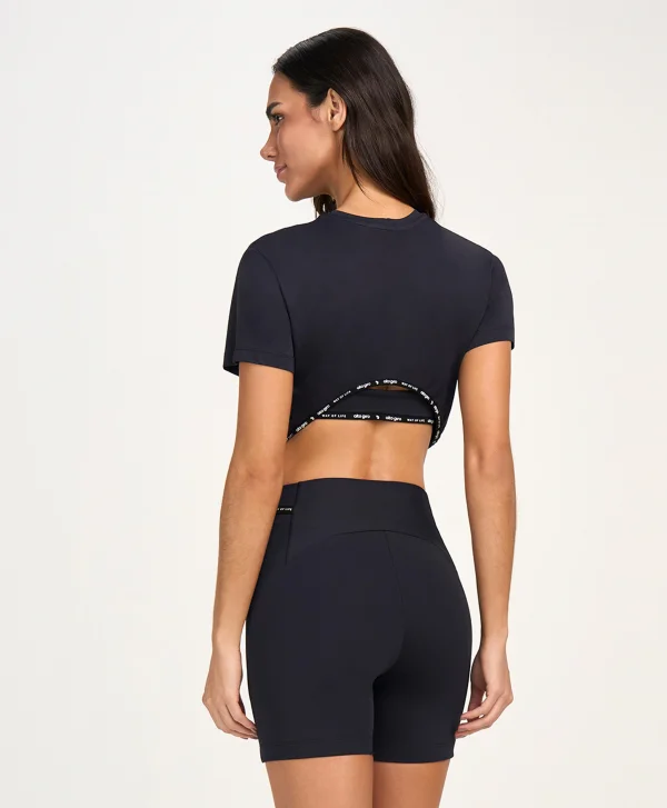 T-SHIRT CROPPED ELASTICO ALTO GIRO