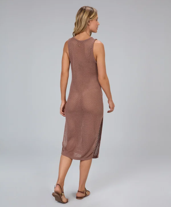 SAIDA VESTIDO TELADO MARROM CACAU