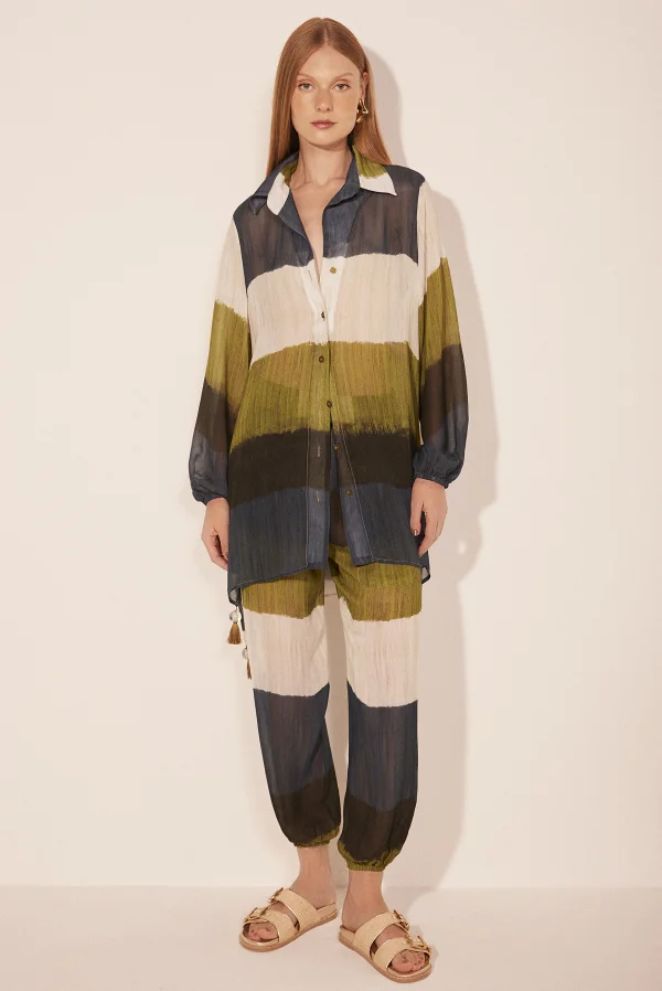 CALCA BAGGY LISTRADO TEXTURA