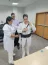 aparecem da esquerda para a direita as tcnicas de enfermagem da endoscopia Soleide Ramos de Camargo Arajo e Lisley Christine Barbosa.