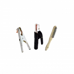 KIT MMA PORTA ELETRODO 300A + GARRA NEGATIVA + ESCOVA DE AO