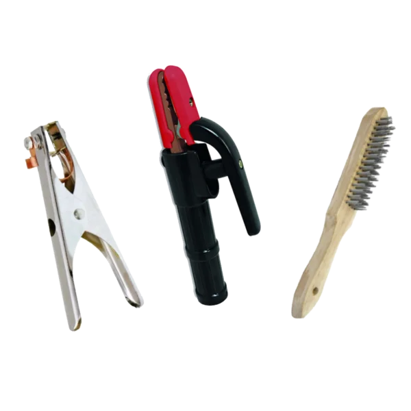 KIT PORTA ELETRODO 500A + GARRA NEGATIVA + ESCOVA DE AÇO