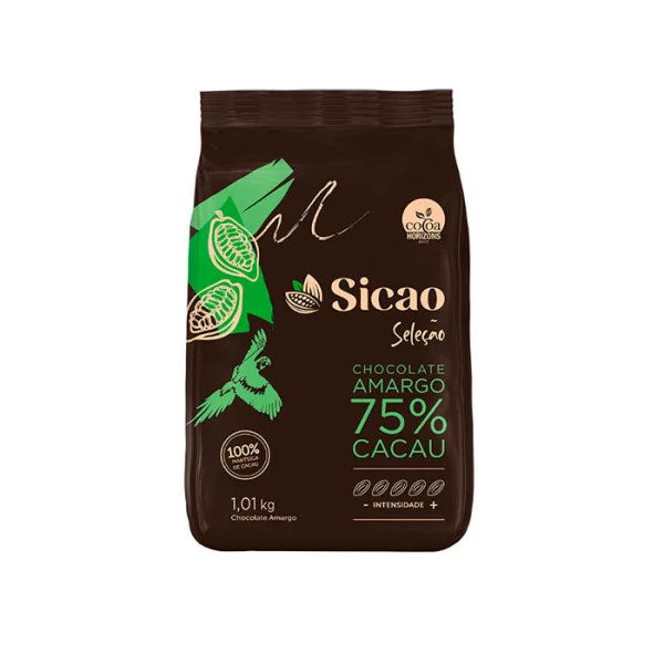 Chocolate em Gotas Seleção 75% Cacau - 1,01kg - SICAO