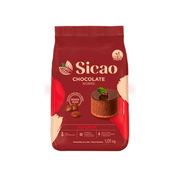 Chocolate em Gotas Ao Leite - 1,01kg - SICAO