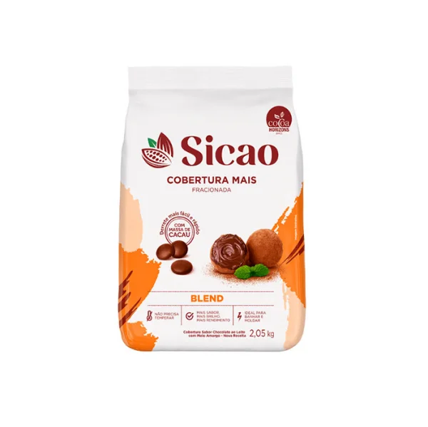 Cobertura em Gotas Sabor Chocolate Blend 'Mais' - 2,05kg - SICAO