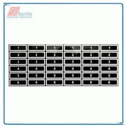 PLACA NUMERICA 1 A 6 MEDIA