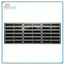 PLACA NUMERICA 1 A 6 GRANDE