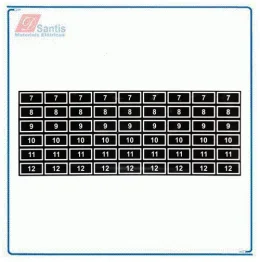 PLACA NUMERICA 7 A 12 PEQUENA