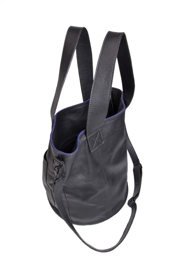 Bolsa de Couro Shopping Bag Fundo Oval