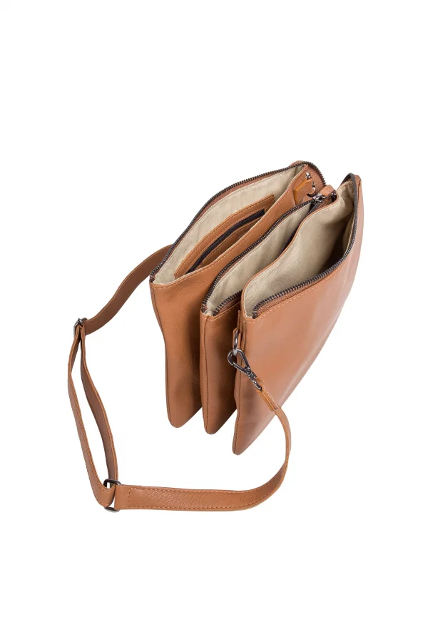 Bolsa de Couro Mary 3 Divis�es