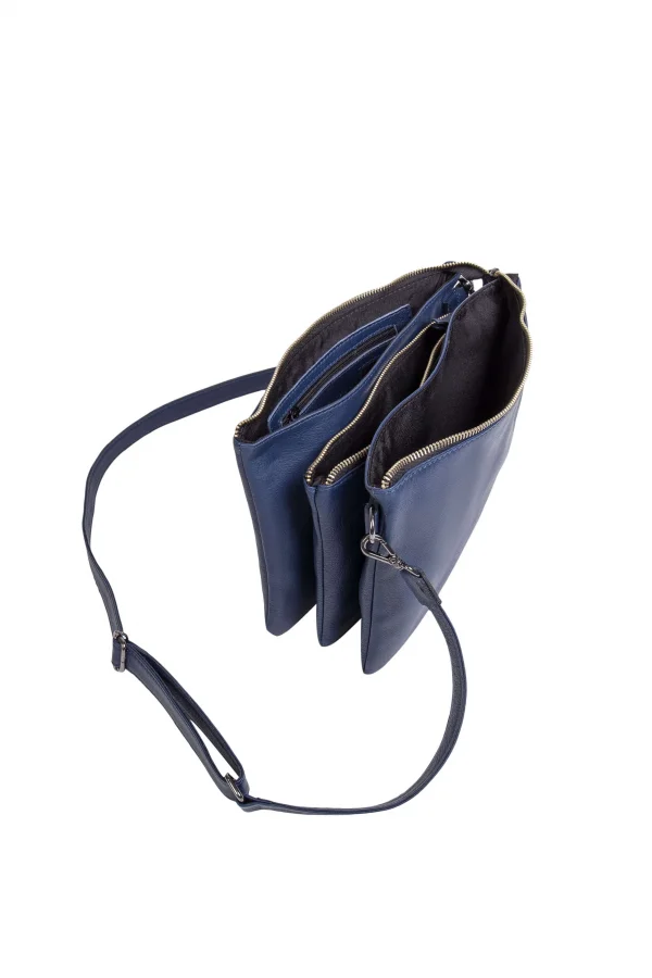 Bolsa de Couro Mary 3 Divis�es