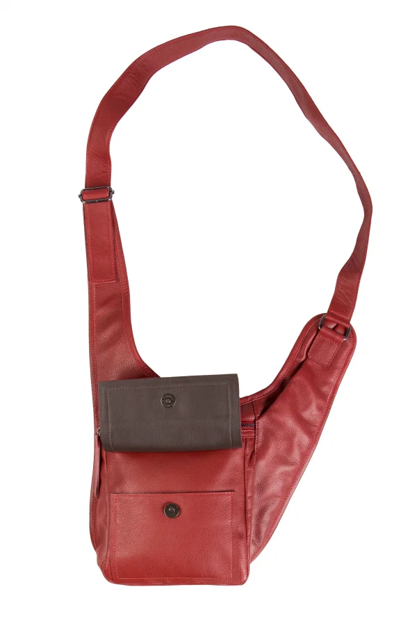 Bolsa de Couro Transpassada Italy