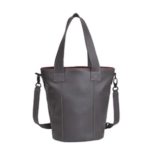 Bolsa de Couro Shopping Bag Fundo Oval