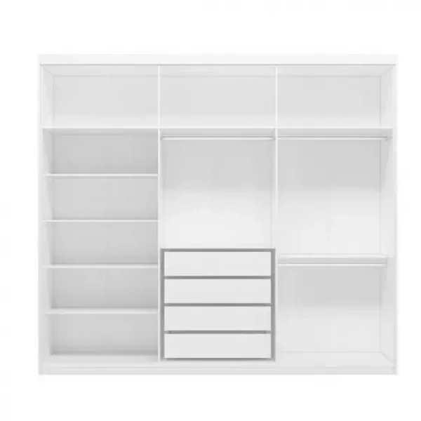 Guarda-Roupa Casal Venice 6 Portas 4 Gavetas Branco
