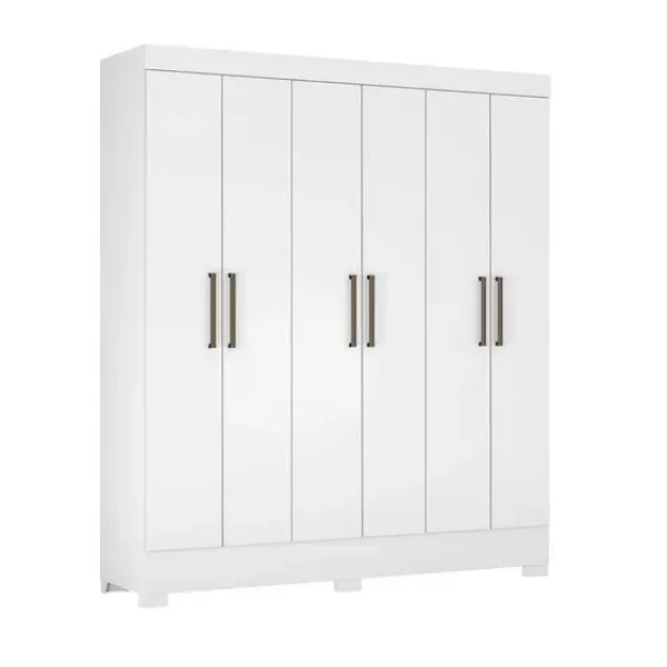 Guarda Roupa 6 Portas Verso Branco