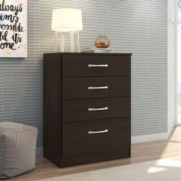 Cômoda Astral com 4 Gavetas Ébano