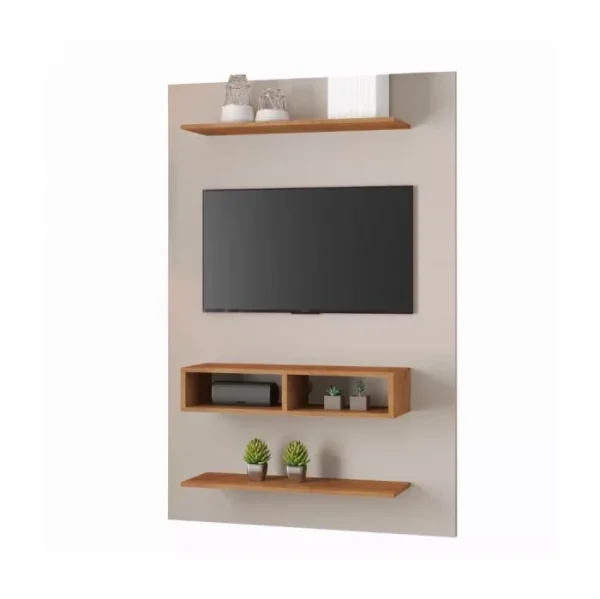 Painel para TV até 42 Polegadas com Nichos Off White/Mel