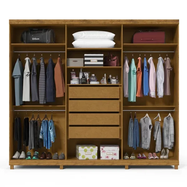 Guarda-Roupa 6 Portas e 4 Gavetas 100% MDF Gelius Absolut Madeirado