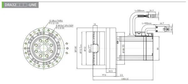 Redutor Harmnico + Kit Servo Motor (Soluo de Alta Preciso e Alto Torque) Srie DRA