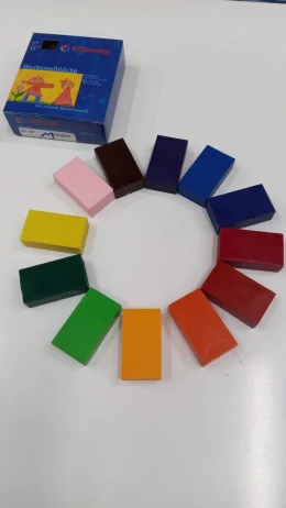 Giz de cera bloco 12 cores Stockmar