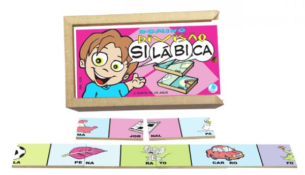 Dominó Divisão Silábico 28 peças