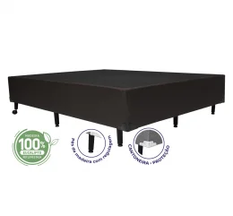 Cama Box Casal 1,38  - TC: Corino Marrom 1,38X1,88X0,28