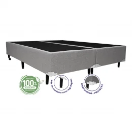 Cama Box Queen 1,58  - TC: Linho Champanhe 1,58X1,98X0,28