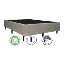 Cama Box Casal 1,38  - TC: Suede Bege Amassado 1,38X1,88X0,28