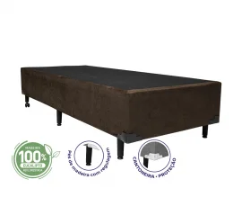 Cama Box Solteiro King 0,96  - TC: Suede Cohiba 0,96X2,03X0,28