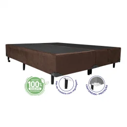 Cama Box King 1,93  - TC: Suede Cohiba 1,93x2,03x0,28