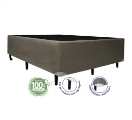Cama Box Casal 1,38  - TC: Suede Imbuia 138x188x40 Medida Especial