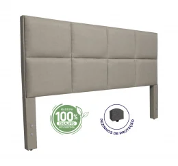 Cabeceira Casal 1,40x1,25 Londres  - TC:  Linho Bege