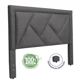 Cabeceira Queen 1,60x1,25 Barcelona  - TC:  Linho Cinza