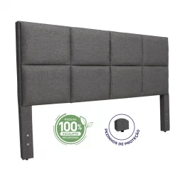 Cabeceira Queen 1,60x1,25 Londres  - TC:  Linho Cinza