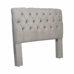 Cabeceira Casal 1,40x1,25 Captone Paris  - TC:  Suede Cinza Amassado