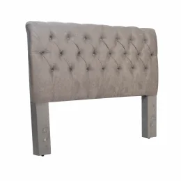 Cabeceira Queen 1,60x1,25 Captone Paris - TC:  Suede Cinza Amassado