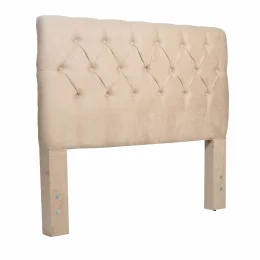 Cabeceira Casal 1,40x1,25 Captone Paris  - TC:  Suede Imbuia Amassado