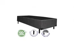 Cama Box Solteiro 0,88  - TC: Suede Cinza Amassado 0,88X1,88X0,28