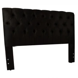 Cabeceira Casal 1,40x1,25 Paris Captone  - TC:  Suede Preto Liso