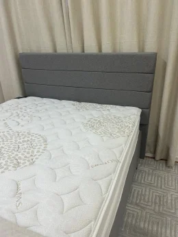 Cabeceira Marbella Linho Cinza 1,40