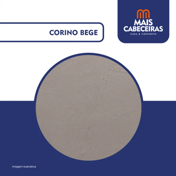 Cama Box Solteiro 0,88  - TC: Corino Bege 0,88X1,88X0,28