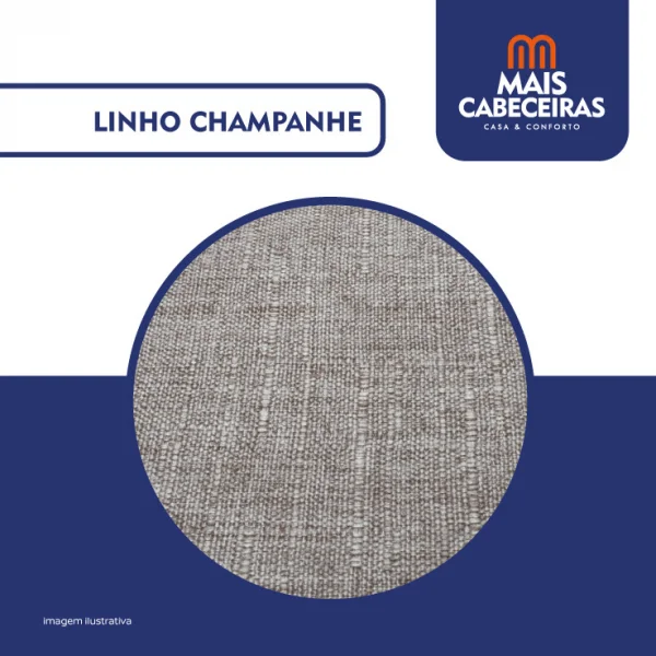 Cama Box Queen 1,58  - TC: Linho Champanhe 1,58x1,98x0,16 Medida Epecial