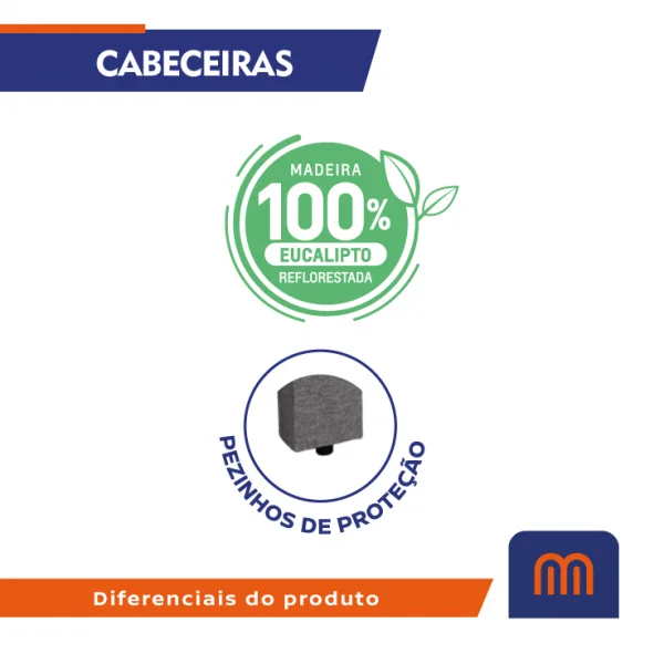 Cabeceira Queen 1,60x1,25 Montreal  - TC:  Suede Cinza Amassado