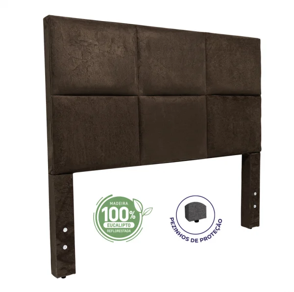 Cabeceira Solteiro 0,90x1,25 Londres - TC: Suede Cohiba