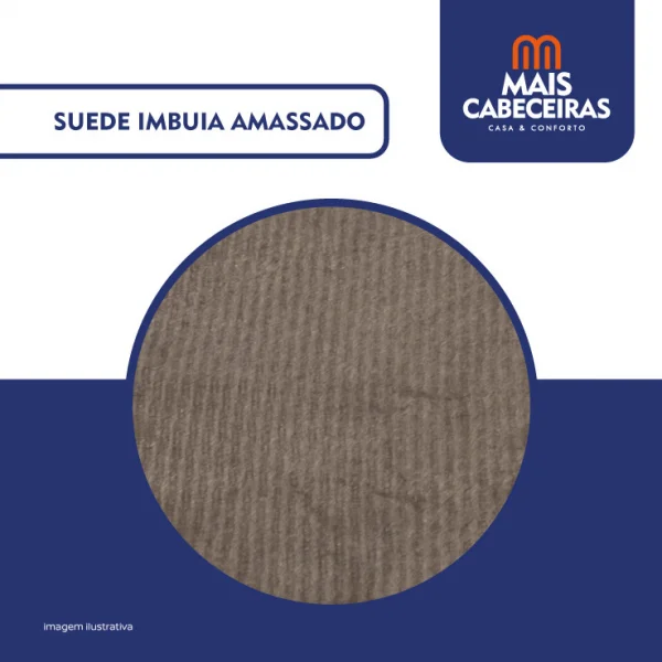 Cabeceira King 1,95x1,25 Captone Paris - TC: Suede Imbuia Amassado