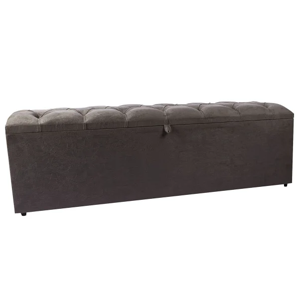 RECAMIER QUEEN PARIS CAPTON SUEDE CINZA AMASSADO 1,50